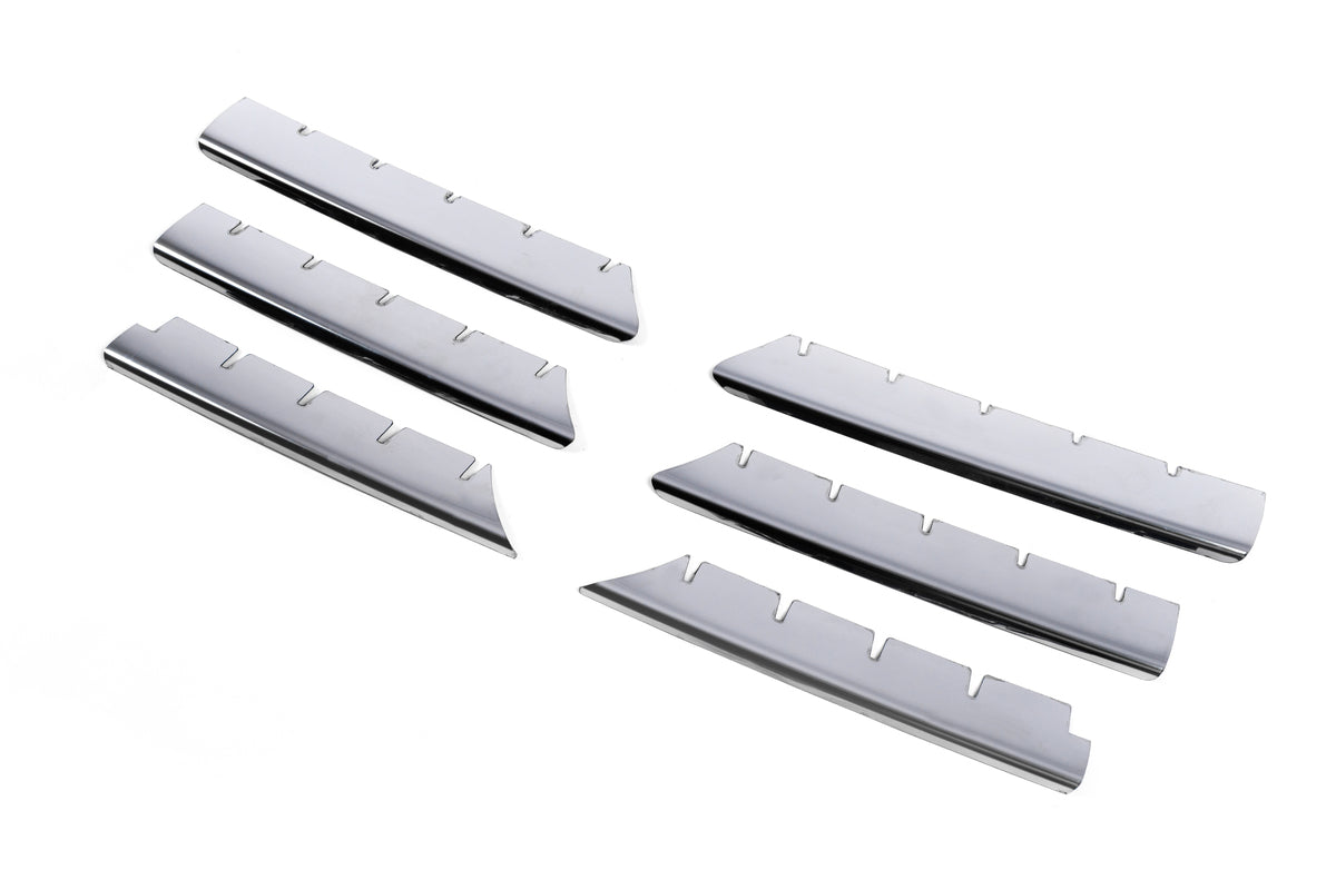 Chrome Grille Covers (Model 2004-2006, 6 pcs, Stainless Steel) for Renault Megane II 2004-2009 - image 2