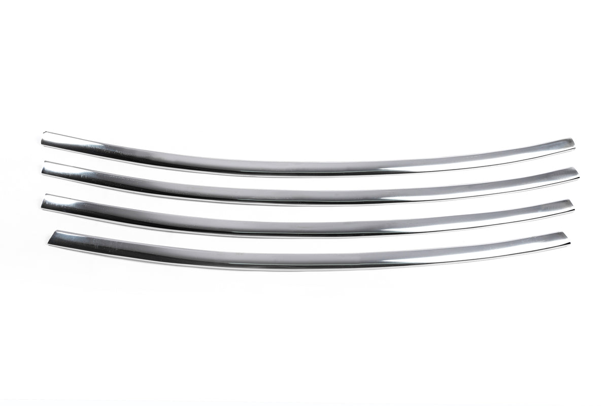 Overlays on a bumper (2013↗, stainless steel) for Renault Fluence 2009-2016 - image 1