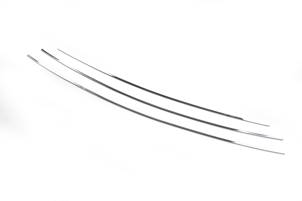 Lining on the grille (3 pieces, stainless steel) for Peugeot 407 - image 1