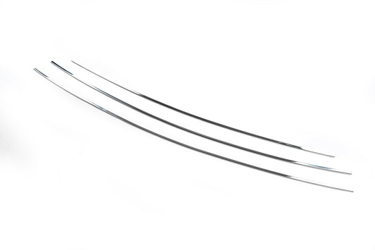 Lining on the grille (3 pieces, stainless steel) for Peugeot 407 - image 1