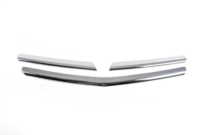 Lining on the grille (3 common, stainless steel) for Opel Corsa D 2007-2014 - Reelken Auto