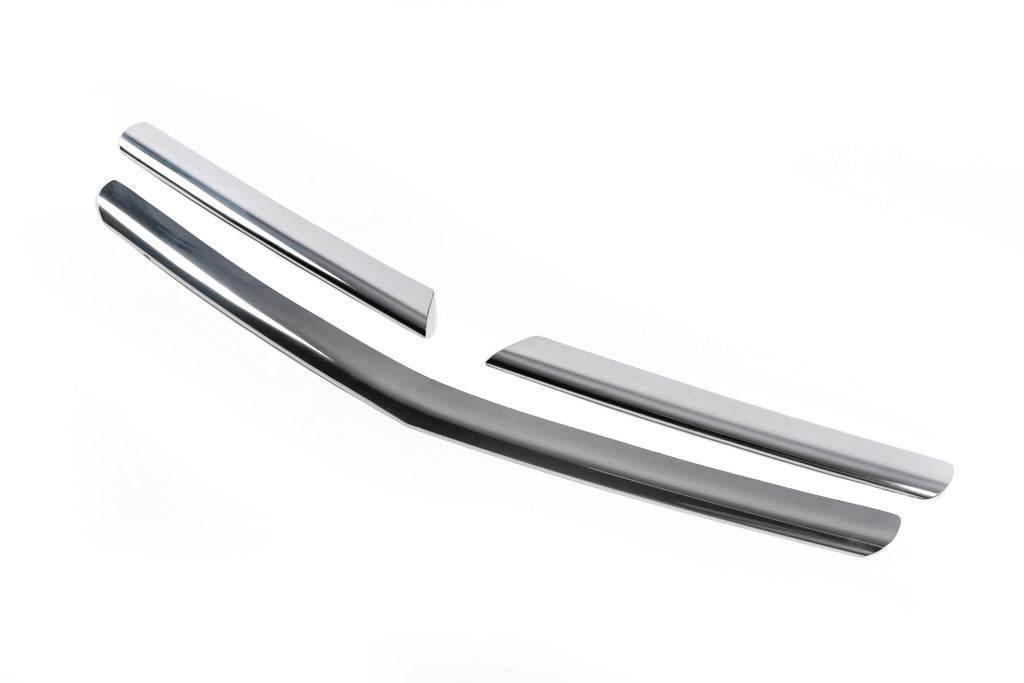 Lining on the grille (3 common, stainless steel) for Opel Corsa D 2007-2014 - Reelken Auto