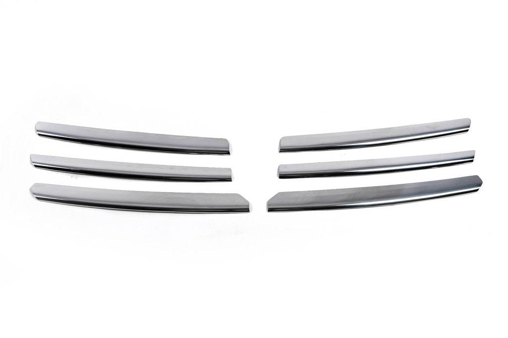 Lining on the grille (6 pieces, stainless steel) for Opel Zafira B 2005-2011 - Reelken Auto