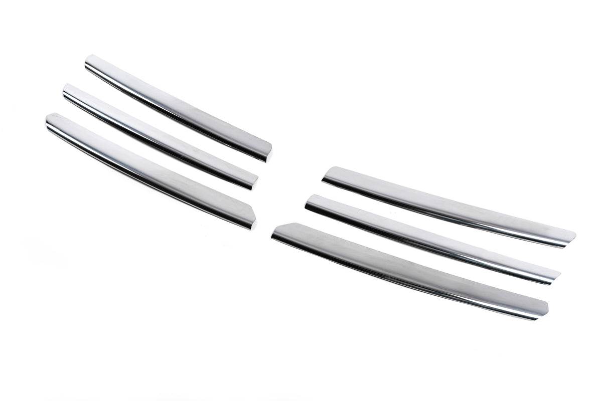 Lining on the grille (6 pieces, stainless steel) for Opel Zafira B 2005-2011 - Reelken Auto