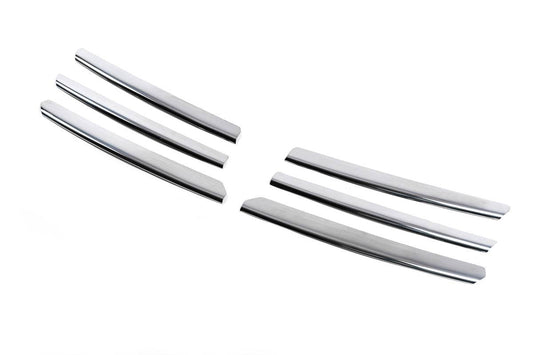 Lining on the grille (6 pieces, stainless steel) for Opel Zafira B 2005-2011 - Reelken Auto