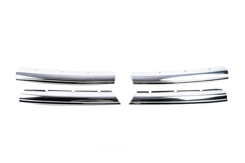 Grille covers 2010-2016 (wide strips, 4 pcs., stainless steel) for Volkswagen Amarok 2010-2022 - Reelken Auto