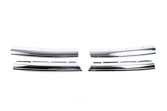 Grille covers 2010-2016 (wide strips, 4 pcs., stainless steel) for Volkswagen Amarok 2010-2022 - Reelken Auto