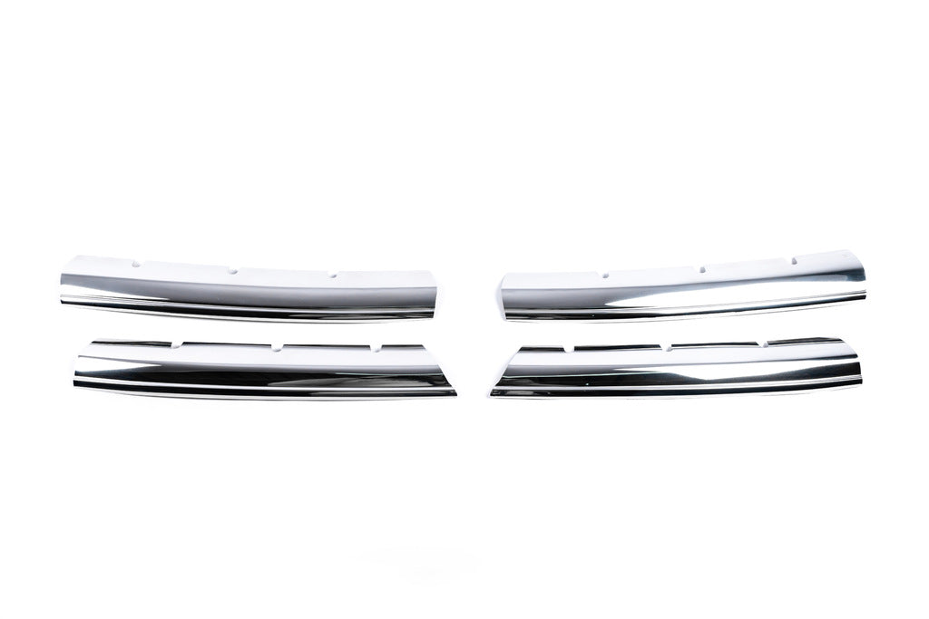 Chrome Grille Covers 2010-2016 (wide strips, 4 pcs, stainless steel) for Volkswagen Amarok 2010-2022 - image 2