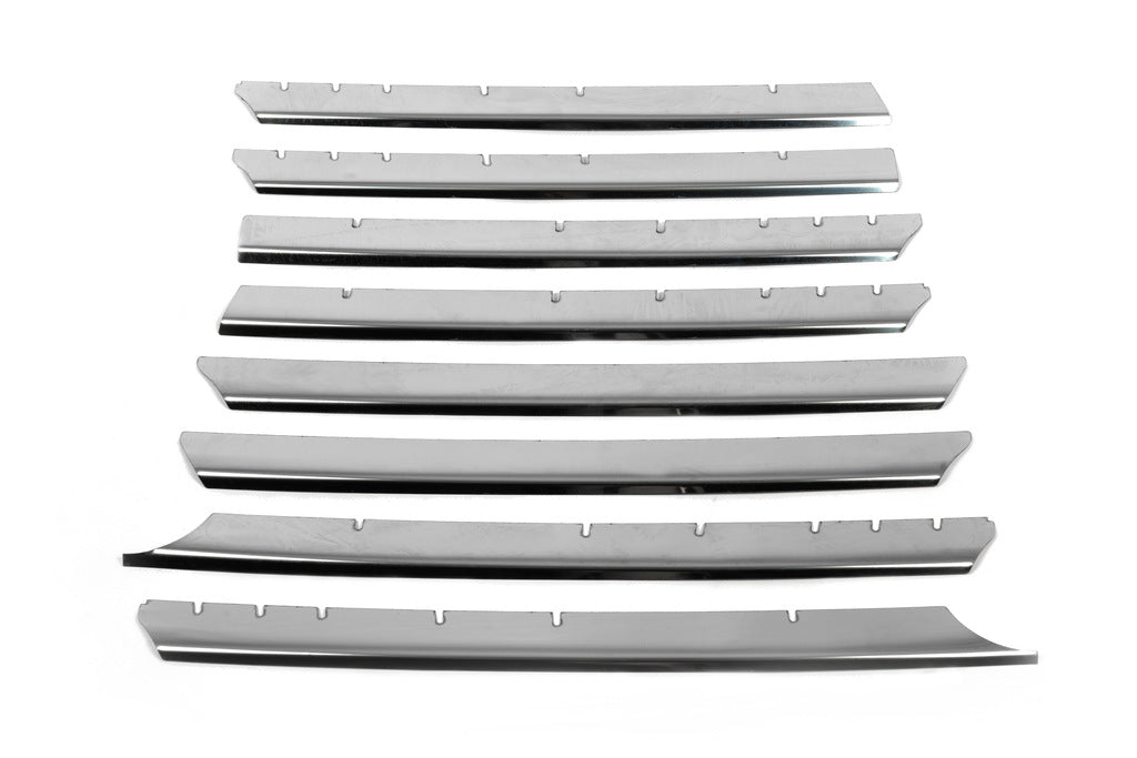 Chrome Grille Covers Straight Hood (8 pcs, Stainless Steel) for Volkswagen T4 Caravelle/Multivan 1990-2003 - image 3