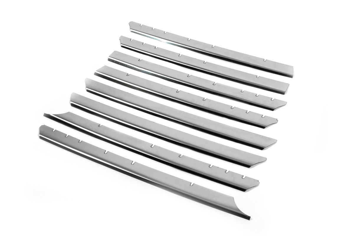 Chrome Grille Covers Straight Hood (8 pcs, Stainless Steel) for Volkswagen T4 Caravelle/Multivan 1990-2003 - image 2