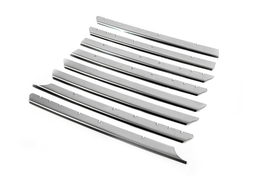 Chrome Grille Covers Straight Hood (8 pcs, Stainless Steel) for Volkswagen T4 Caravelle/Multivan 1990-2003 - image 2