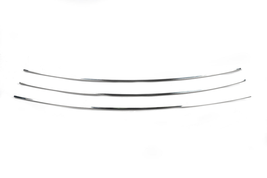 Bumper Grille Inserts Straight Hood (3 pcs, Stainless Steel) for Volkswagen T4 Transporter 1990-2003 - image 3