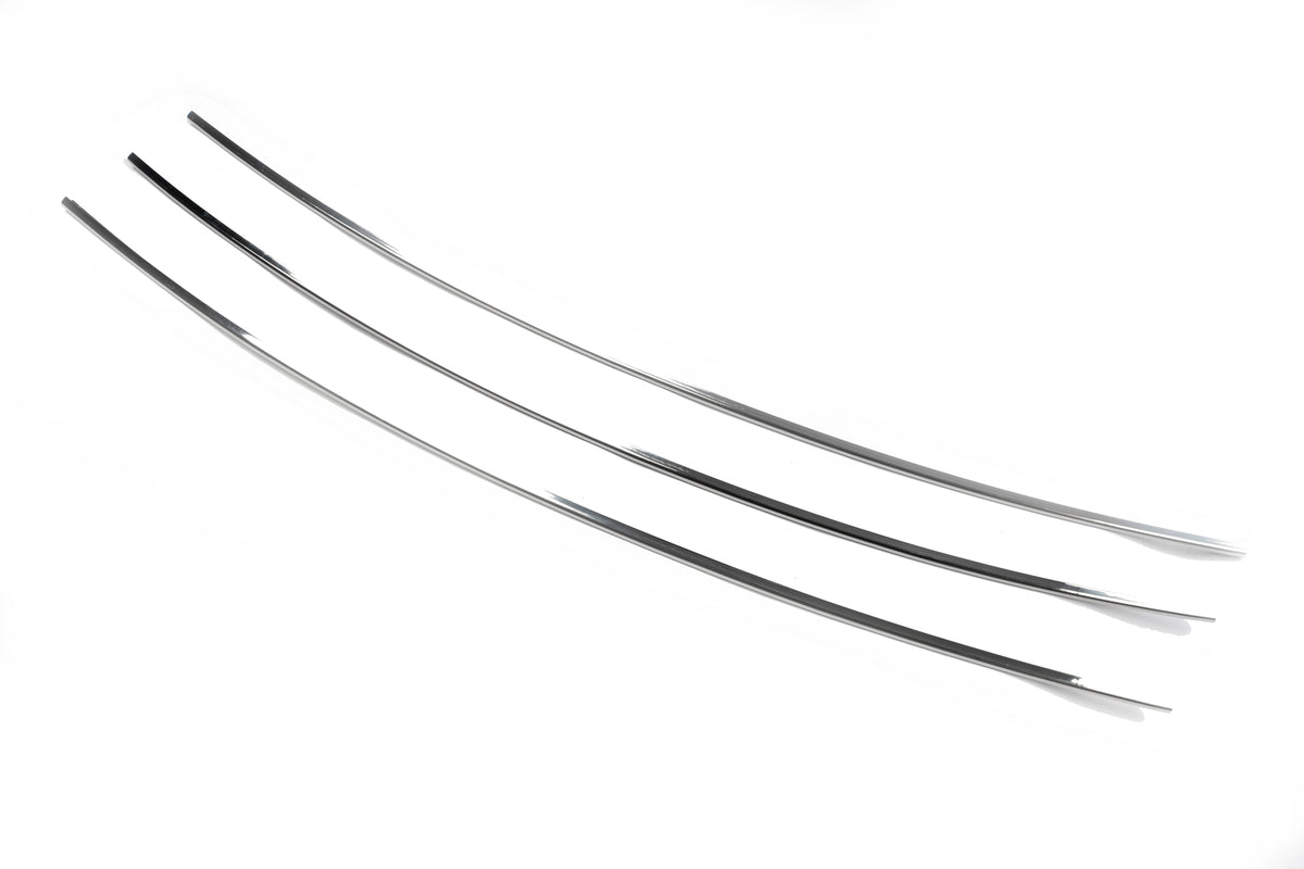 Bumper Grille Inserts Straight Hood (3 pcs, Stainless Steel) for Volkswagen T4 Transporter 1990-2003 - image 2