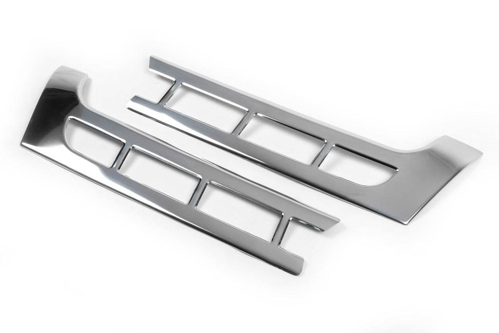 Lining on the grille (Carmos, 2 piece, stainless.) for Volkswagen T5 2010-2015 - Reelken Auto