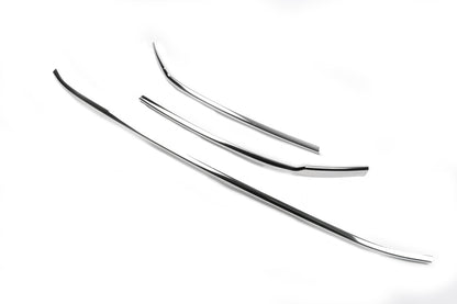 Lining on the front bumper (2015-2018, 3 PCs, stainless steel) for Volkswagen Passat B8 2015-2023 - image 8
