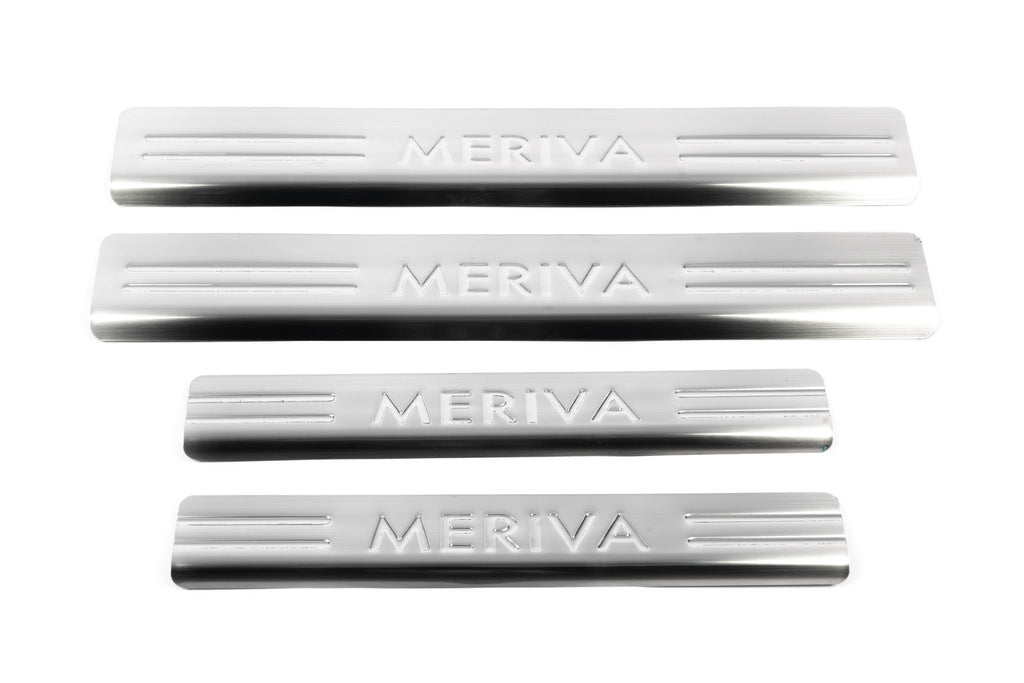 Door Sill Protectors OmsaLine (4 pcs, Stainless Steel) for Opel Meriva 2002-2010 - image 2