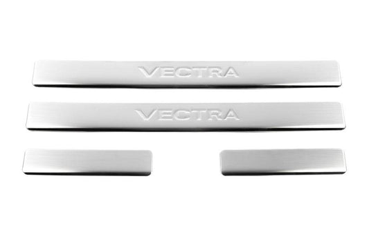 Door sills (Omsa, 4 pieces, stainless steel) for Opel Vectra C 2002-2008 - Reelken Auto
