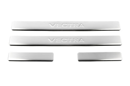 Stainless Steel Door Sill Protectors (Omsa, 4 pcs) for Opel Vectra C 2002-2008 - image 2