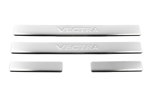 Stainless Steel Door Sill Protectors (Omsa, 4 pcs) for Opel Vectra C 2002-2008 - image 2