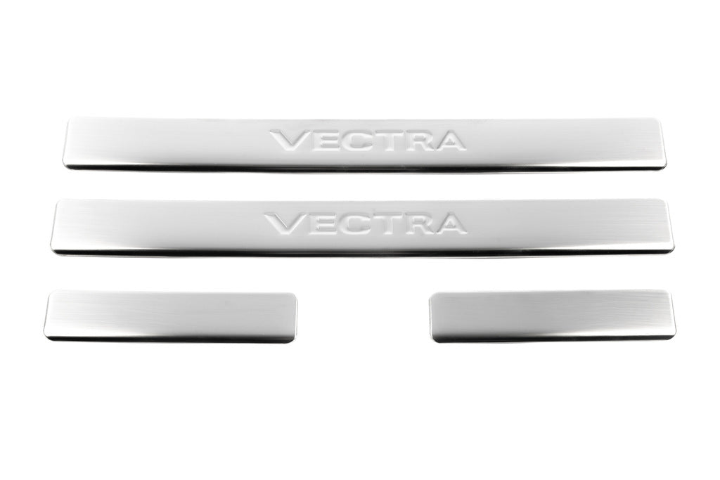 Stainless Steel Door Sill Protectors (Omsa, 4 pcs) for Opel Vectra C 2002-2008 - image 2