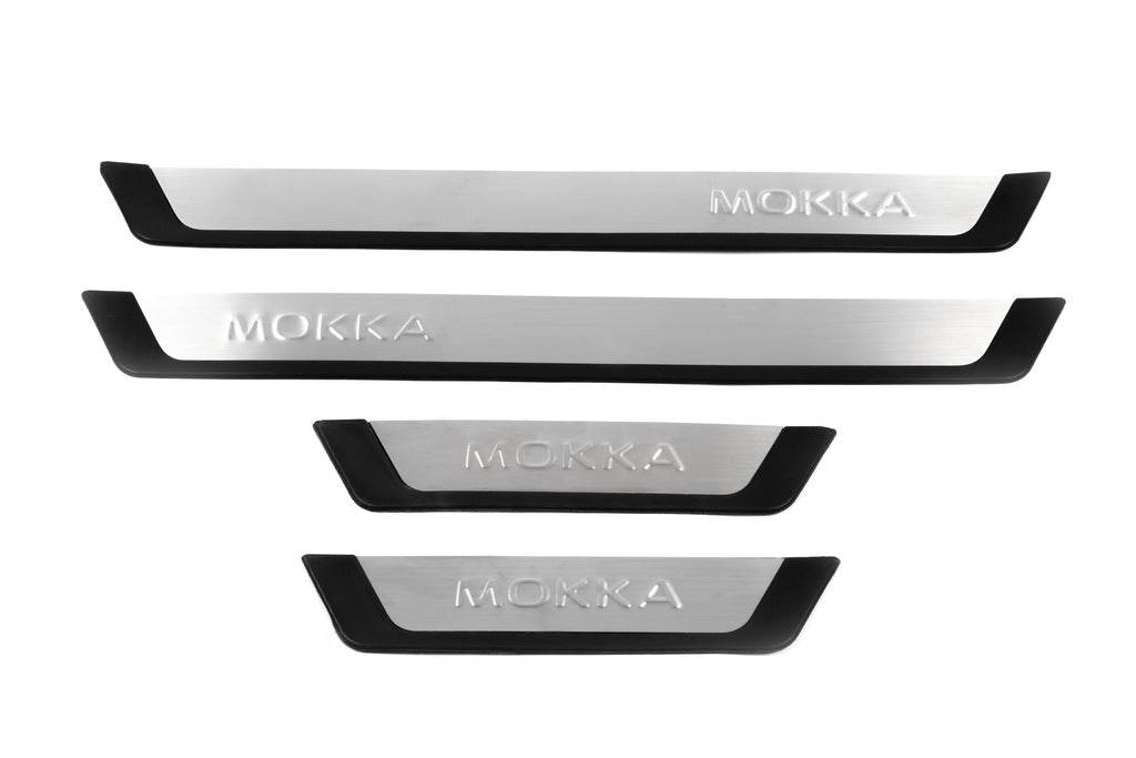 Door sills OmsaLine (4 pieces, stainless steel) for Opel Mokka 2012-2021 - Reelken Auto