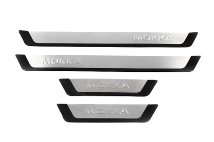 Door Sill Protectors OmsaLine (4 pcs, Stainless Steel) for Opel Mokka 2012-2021 - image 2