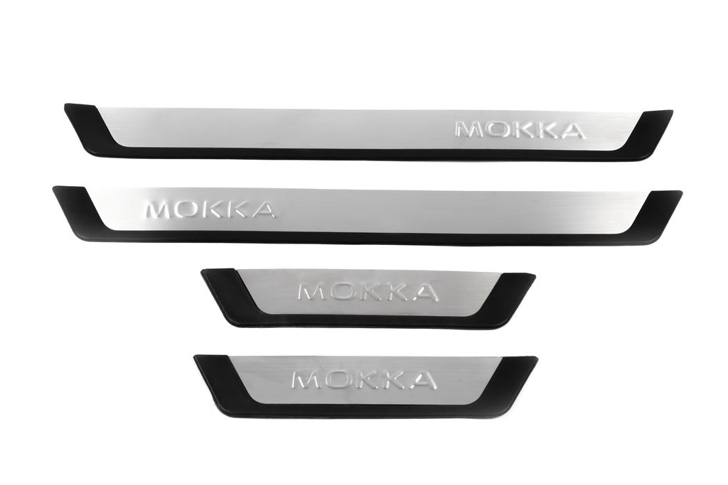 Door Sill Protectors OmsaLine (4 pcs, Stainless Steel) for Opel Mokka 2012-2021 - image 2