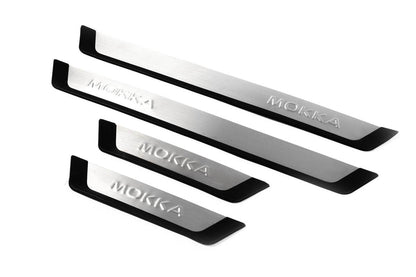 Door sills OmsaLine (4 pieces, stainless steel) for Opel Mokka 2012-2021 - Reelken Auto