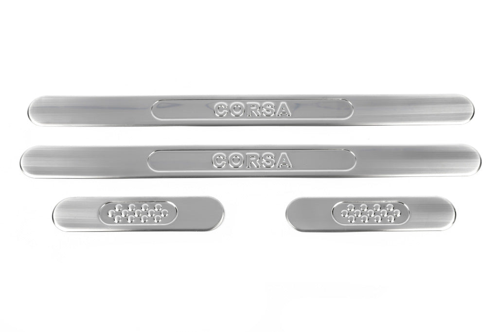 Door sills OmsaLine (stainless) for Opel Corsa D 2007-2014 - image 2