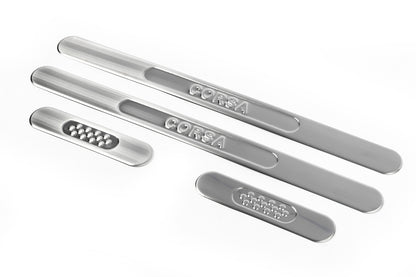 Door sills OmsaLine (stainless) for Opel Corsa D 2007-2014 - image 1