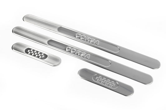 Door Sill Protectors OmsaLine Stainless Steel for Opel Corsa D 2007-2014 - image 1