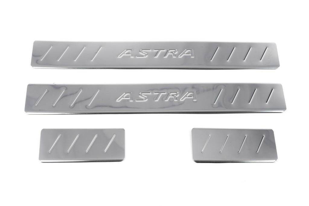 Sill OmsaLine (4 pieces, stainless steel) for Opel Astra J 2009-2015 - Reelken Auto
