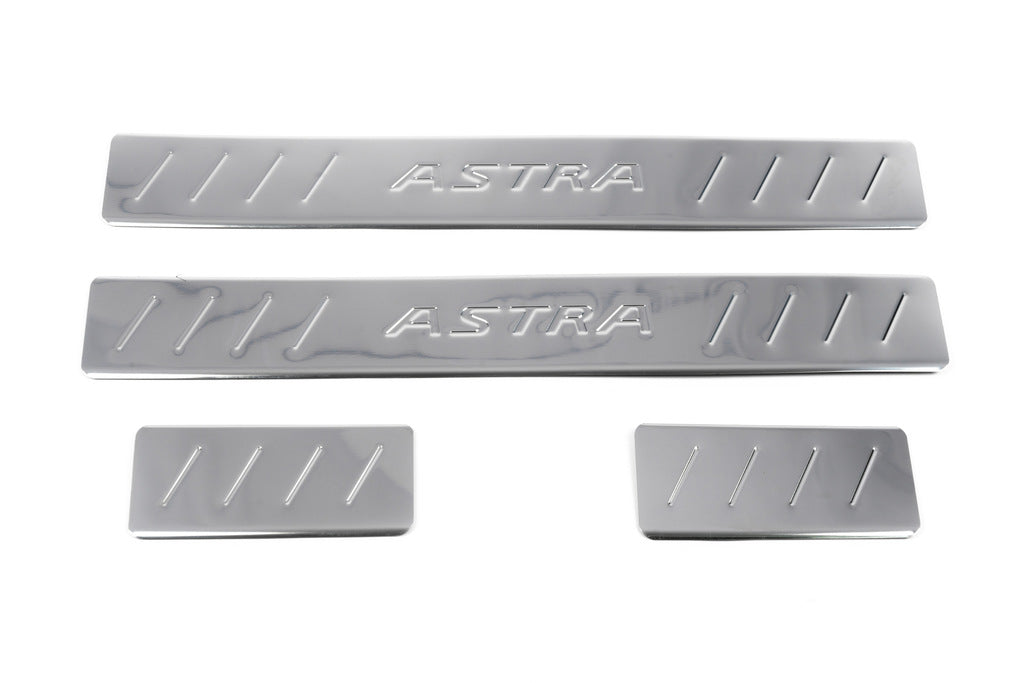 Door Sill Protectors OmsaLine (4 pcs, Stainless Steel) for Opel Astra J 2009-2015 - image 2