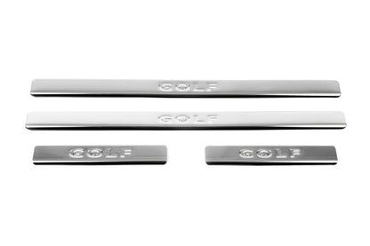 Door Sill Protectors OmsaLine V1 (4 pcs, Stainless Steel) for Volkswagen Golf 7/E-Golf 2012-2020 - image 2