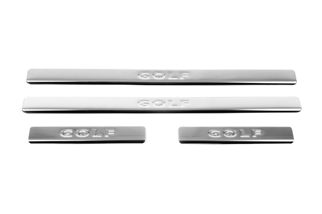 Door Sill Protectors OmsaLine V1 (4 pcs, Stainless Steel) for Volkswagen Golf 7/E-Golf 2012-2020 - image 2