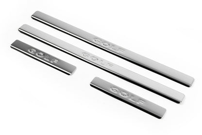 Door Sill Protectors OmsaLine V1 (4 pcs, Stainless Steel) for Volkswagen Golf 7/E-Golf 2012-2020 - image 1