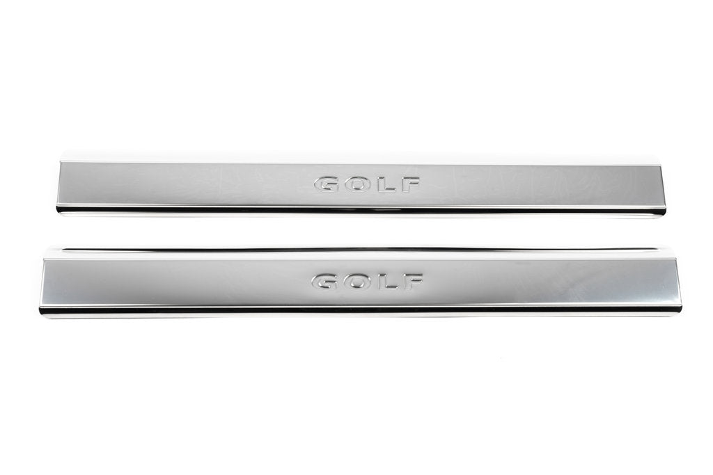 Interior door sill plates stainless steel (2 pcs) for Volkswagen Golf 5 2003-2009 - image 4