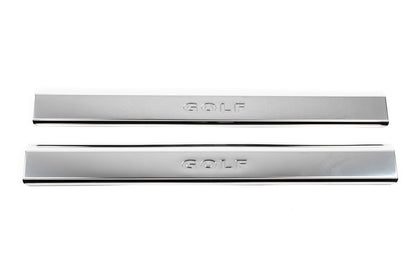 Interior door sill plates stainless steel (2 pcs) for Volkswagen Golf 5 2003-2009 - image 4