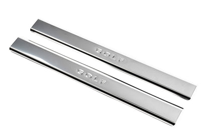 Interior door sill plates stainless steel (2 pcs) for Volkswagen Golf 5 2003-2009 - image 5