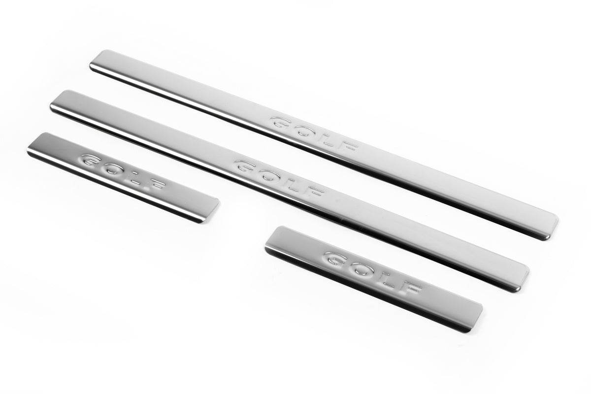 Door sills OmsaLine (4 pieces, stainless steel) for Volkswagen Golf 6 - Reelken Auto