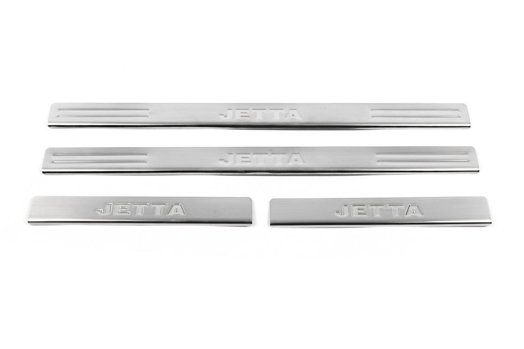 Door Sill Protectors OmsaLine (4 pcs, Stainless Steel) for Volkswagen Jetta 2006-2011 - image 2