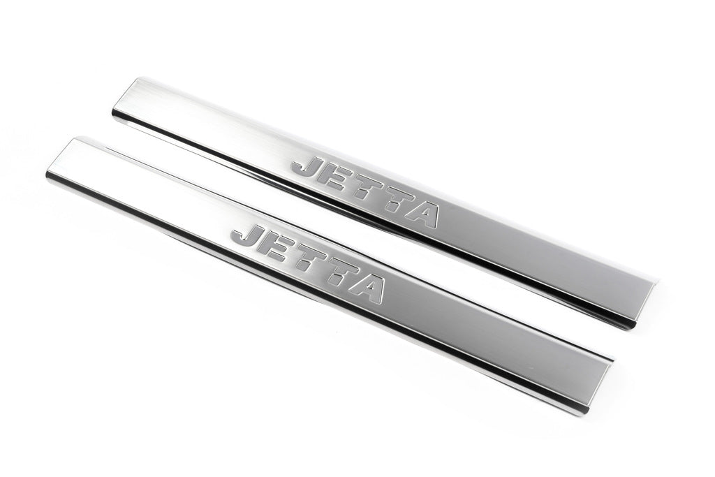 Lining on the inner part of the sill (stainless steel) for Volkswagen Jetta 2006-2011 - image 4
