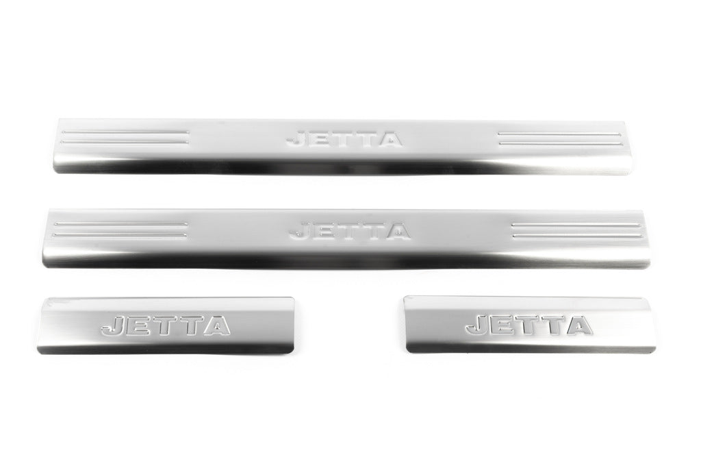 Lining on the inner part of the sill (stainless steel) for Volkswagen Jetta 2006-2011 - image 5