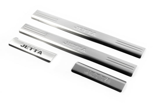 Lining on the inner part of the sill (stainless steel) for Volkswagen Jetta 2006-2011 - image 1