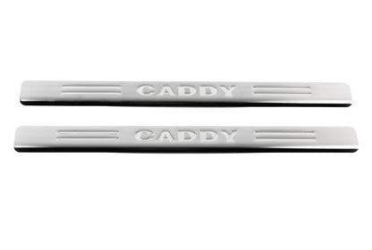 Door Sill Protectors OmsaLine (2 pcs, Stainless Steel) for Volkswagen Caddy 2004-2010 - image 2