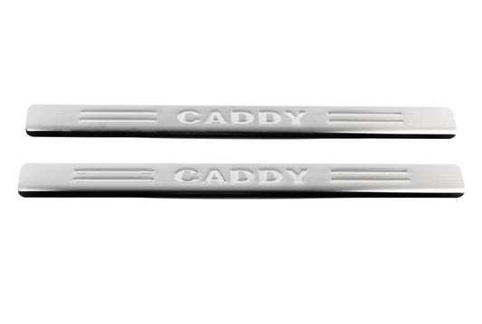 Door Sill Protectors OmsaLine (2 pcs, Stainless Steel) for Volkswagen Caddy 2004-2010 - image 2