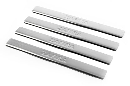 Door Sill Protectors OmsaLine (4 pcs, stainless steel) for Opel Zafira B 2005-2011 - image 1
