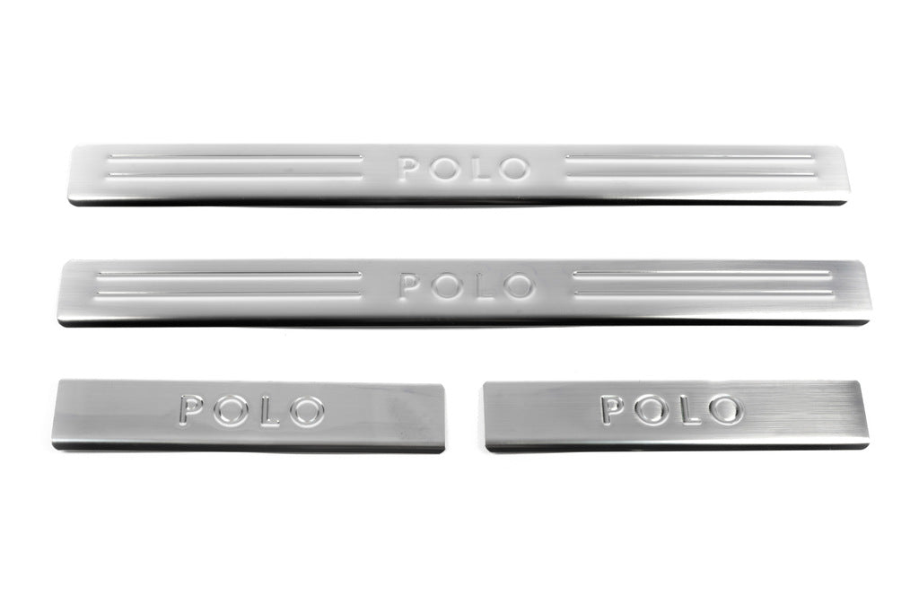Door Sill Protectors OmsaLine (4 pcs, Stainless Steel) for Volkswagen Polo 2010-2017 - image 2