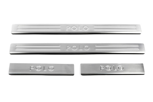 Door Sill Protectors OmsaLine (4 pcs, Stainless Steel) for Volkswagen Polo 2010-2017 - image 2