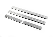 Door Sill Protectors OmsaLine (4 pcs, Stainless Steel) for Volkswagen Polo 2010-2017 - image 1